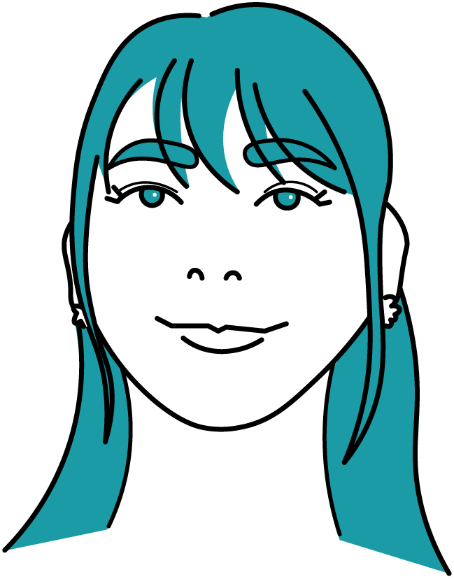 イラスト 顔 フクダさん