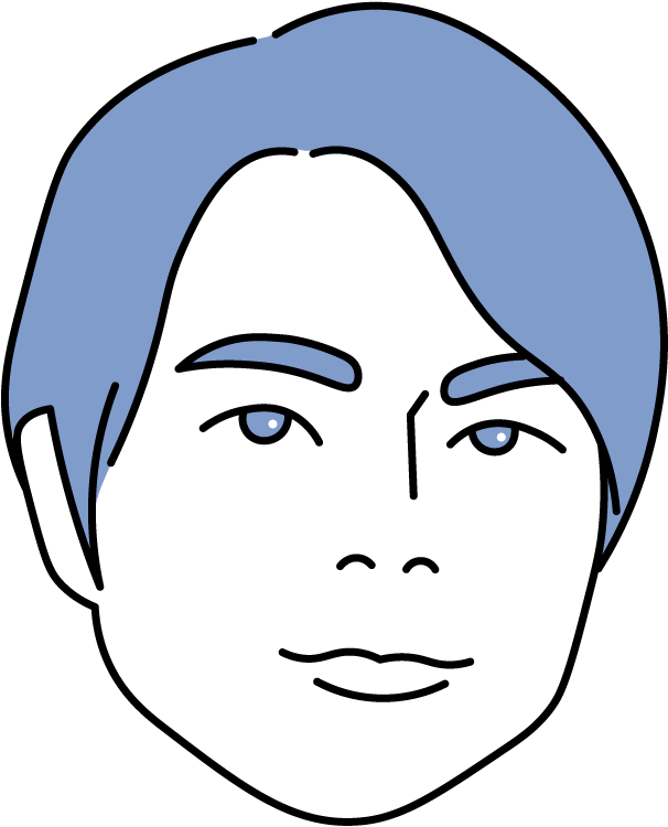 イラスト 顔 ウチヤマさん